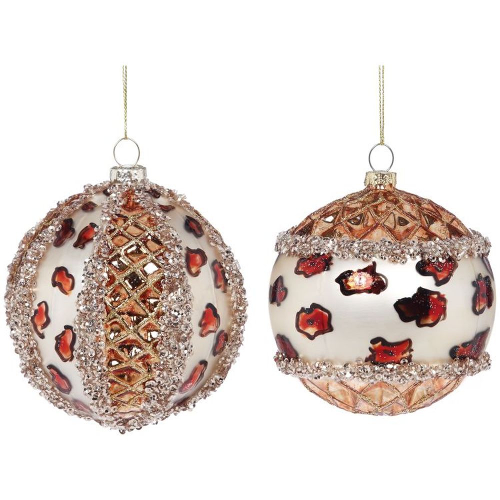 Mark Roberts 2021 Safari Ball Ornaments, 4 inches, Assortment of 2