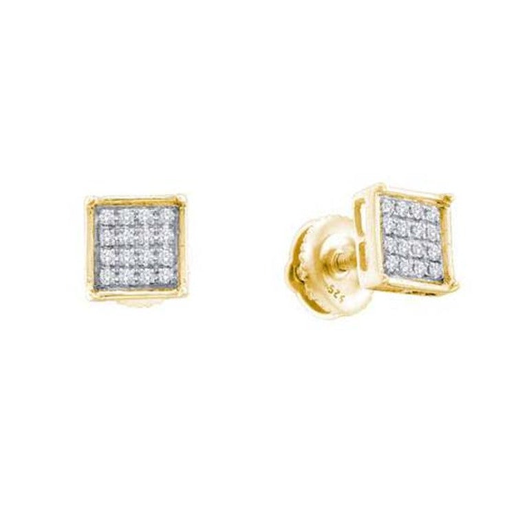 GND 0.10Ctw Diamond  Micro Pave Earrings