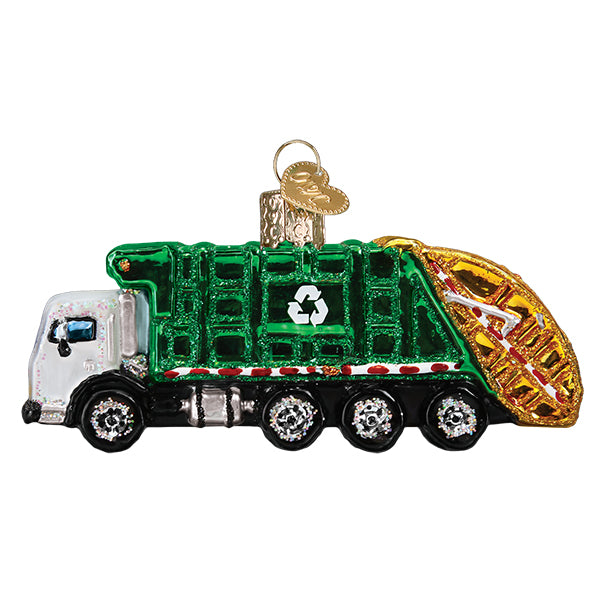 Old World Christmas Garbage Truck Ornament