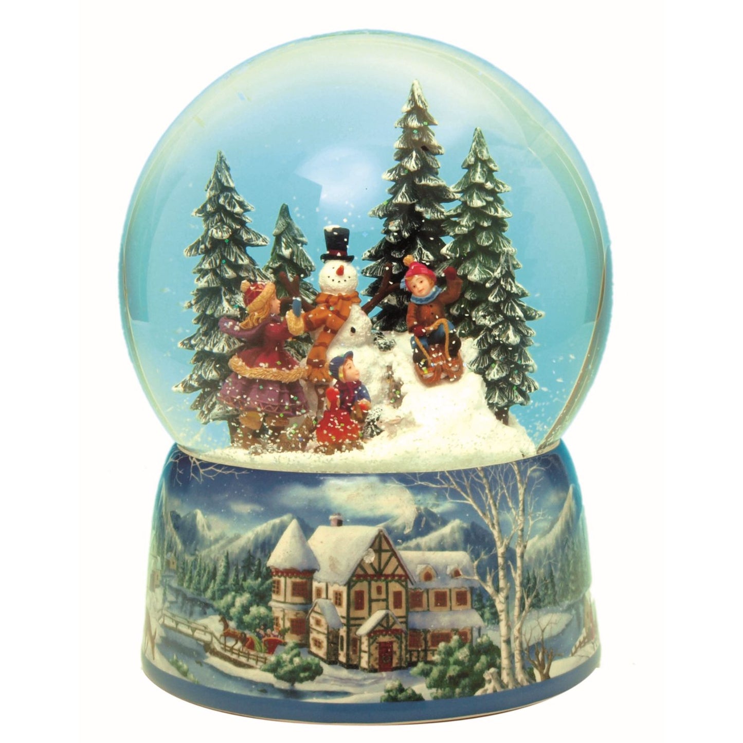 Musicbox Kingdom 7.9" Snowman Snow Globe Plays “Leise Rieselt Der Schnee”