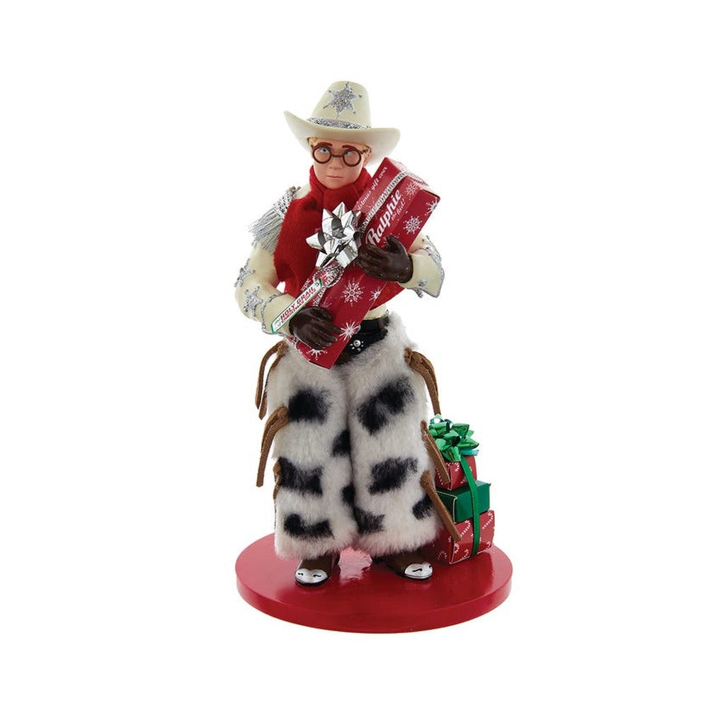 Kurt Adler 7.5" A Christmas Story Cowboy Ralphie Fabriche Table Piece