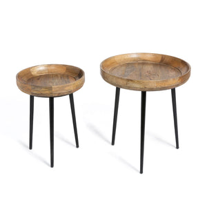 Park Hill Collection Nested Wood And Iron Occasional Tables, Set Of 2