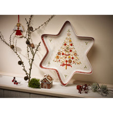 Load image into Gallery viewer, Villeroy &amp; Boch Winter Bakery Delight Large Bowl, Star Design, 34oz