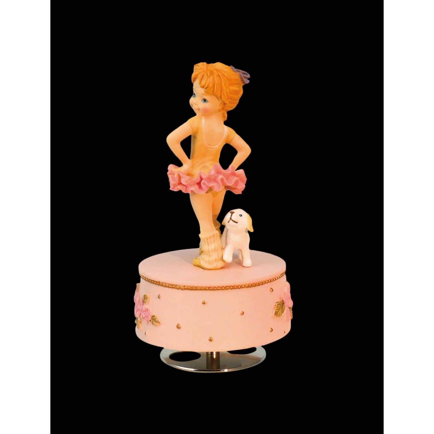 Musicbox Kingdom 5.9" Ballerina With Dog Turns To A Melody