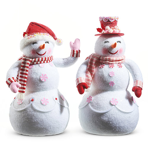 Raz Imports 2023 Jingle & Cocoa 24" Peppermint Snowman, Asst of 2