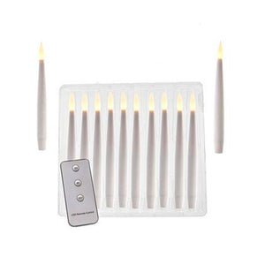 Kurt Adler 6" 10-Piece Battery-Operated Floating Candle String Ornament, White