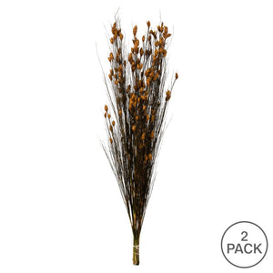 Vickerman 36-40" Long Stem Bell Grass w/ Aspen Gold Colored Seed Pods,2 Packs
