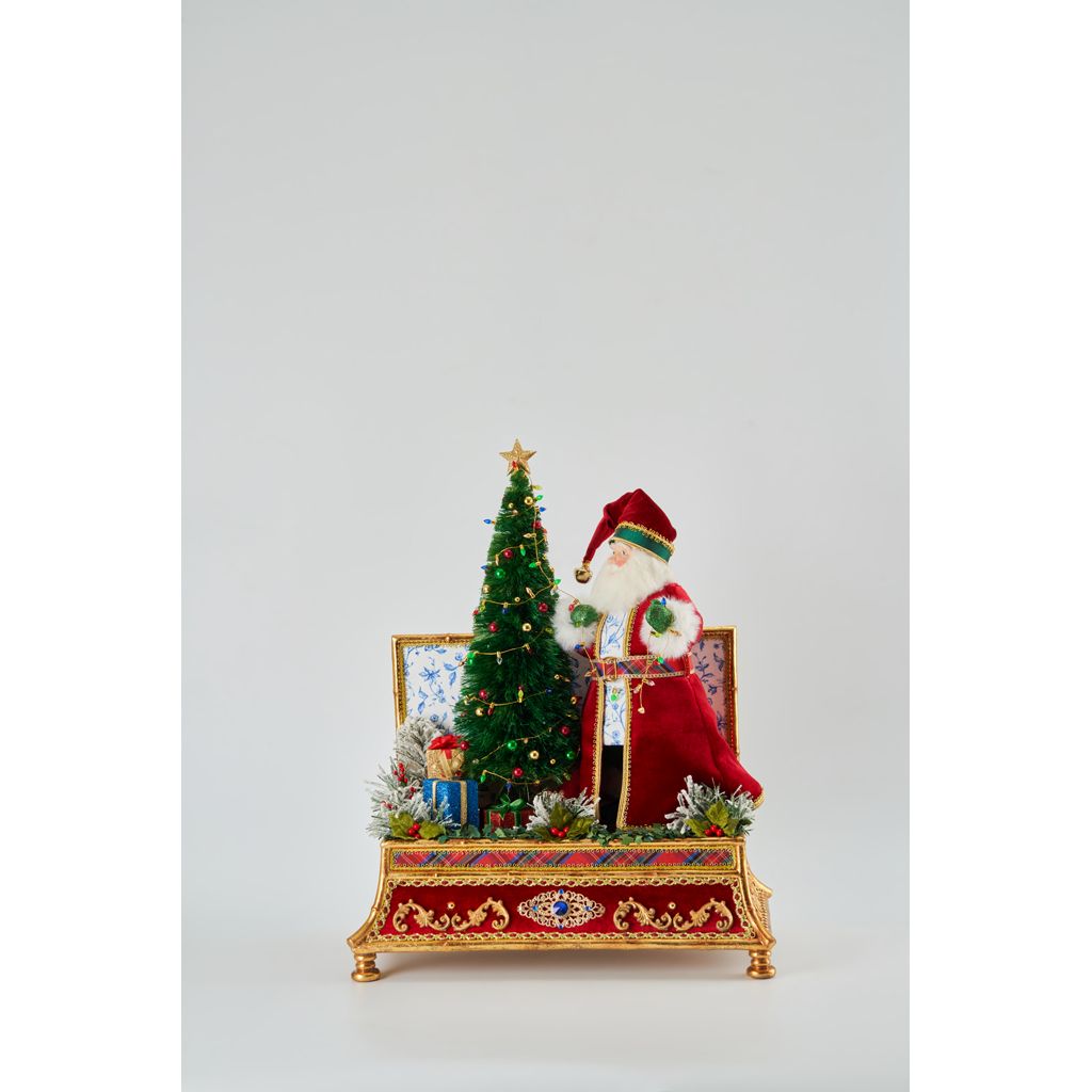 Katherine's Collection 2022 Chinoiserie Treasured Santa Figurine, 19.75