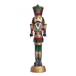 Goodwill Nutcracker With Drum On Stand Two-tone Red/Gold 35Cm