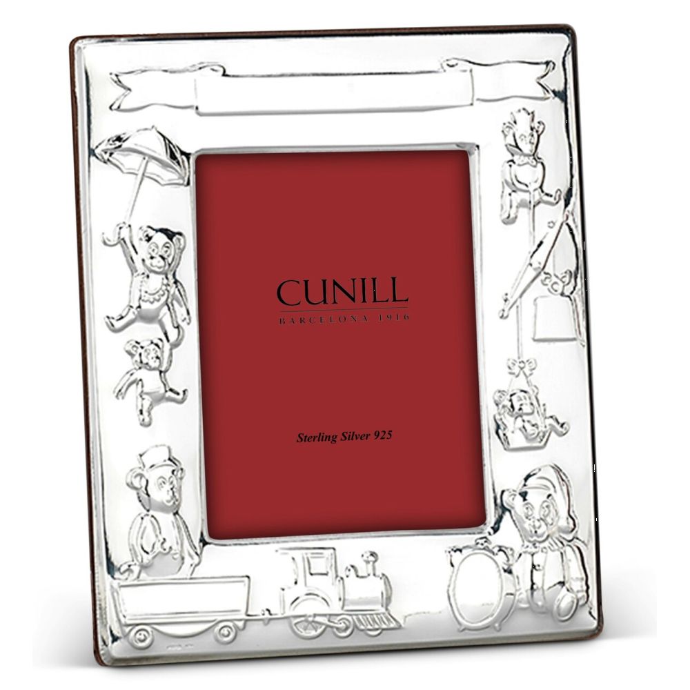 Cunill .925 Sterling Teddy Train 3x5 Picture Frame