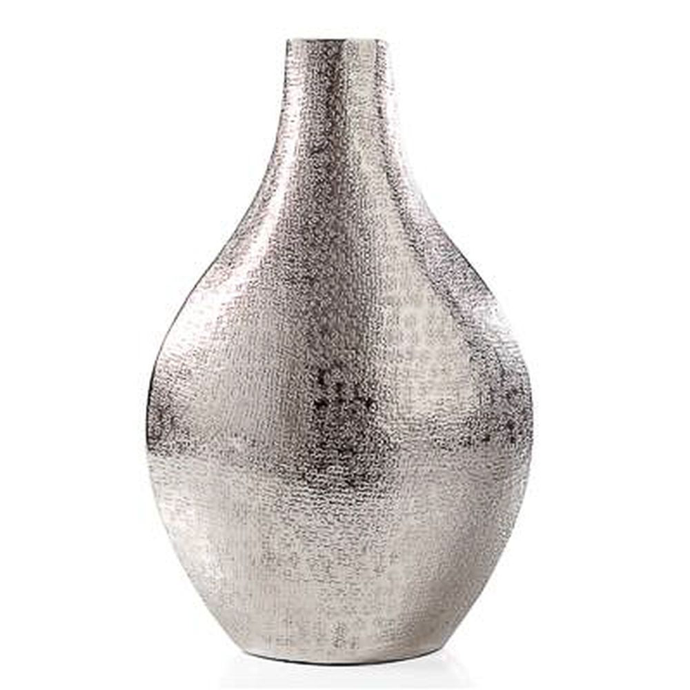 Torre & Tagus Tiber Hammered Pinched Bottle Vase Tall