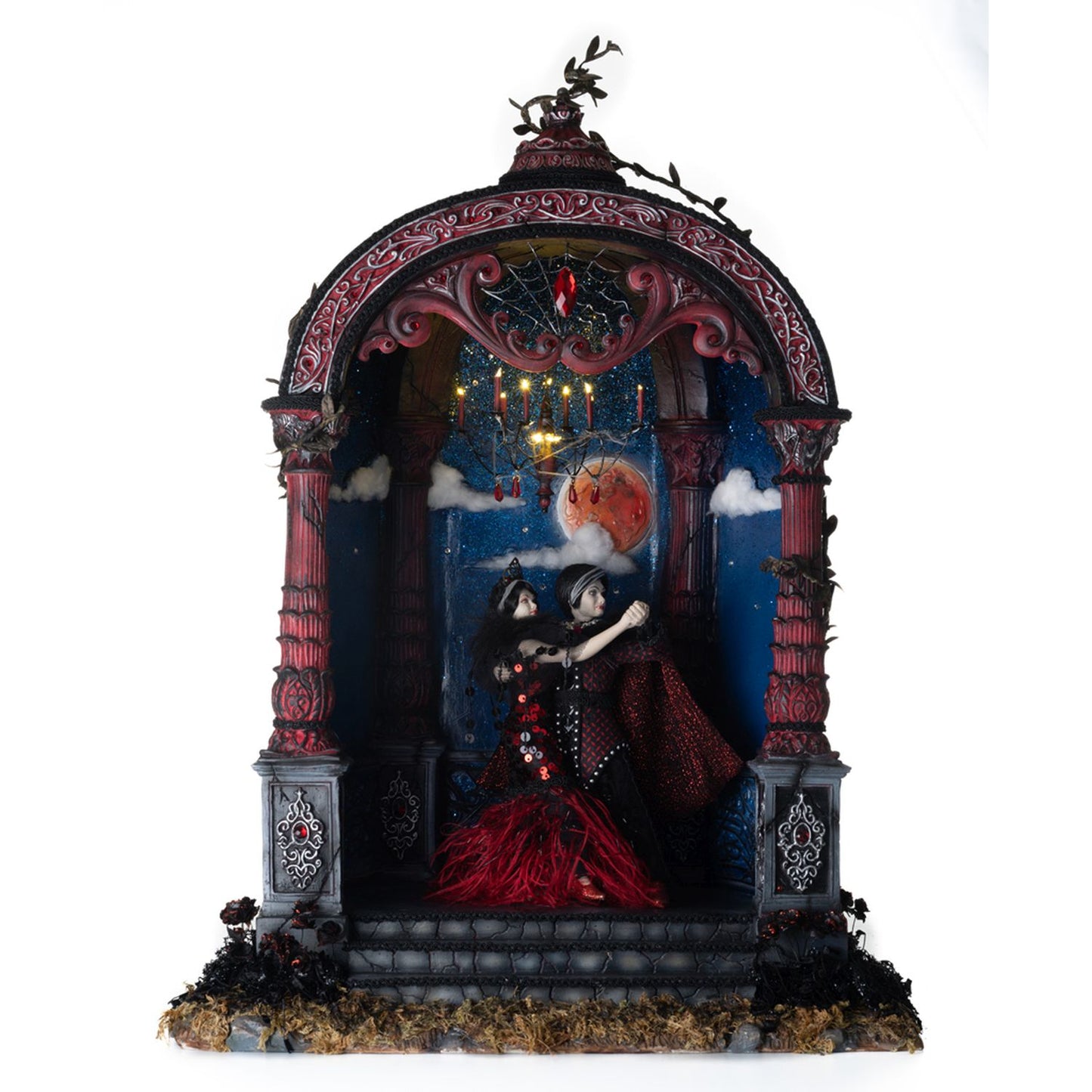 Katherine's Collection 24" Dance Till Dusk Tabletop Figurine, Red/Blue/Black Resin