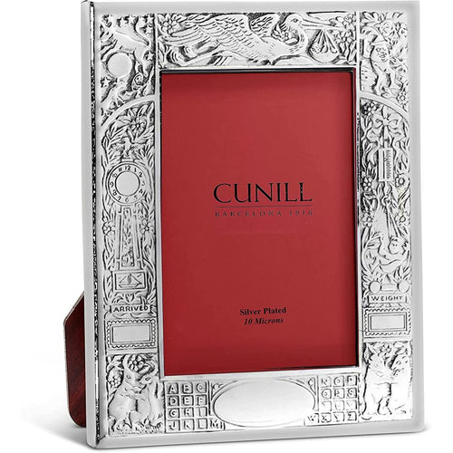 Cunill Stork Silver Plated 3x5 Birth Record Picture Frame