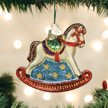 Old World Christmas Hanging Tree Ornament - Rocking Horse