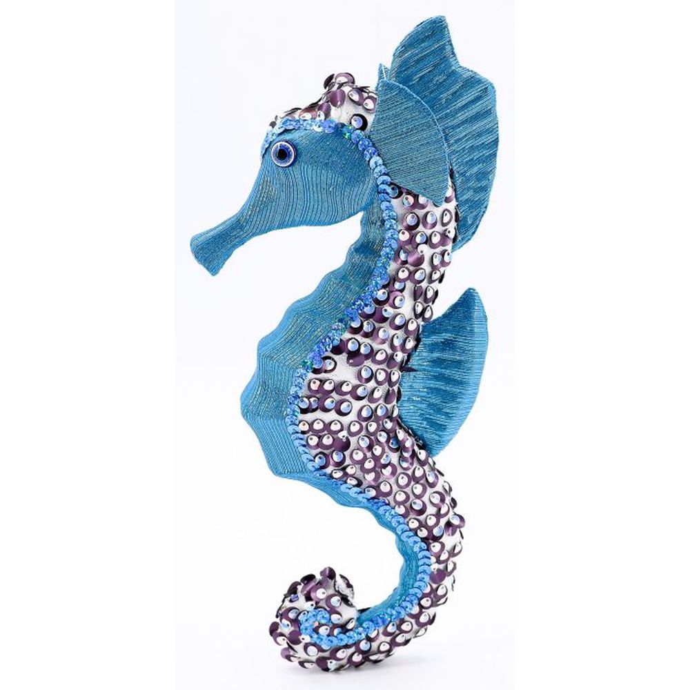 Mark Roberts Christmas 2022 Glittered Seahorse Ornament 12 Inches