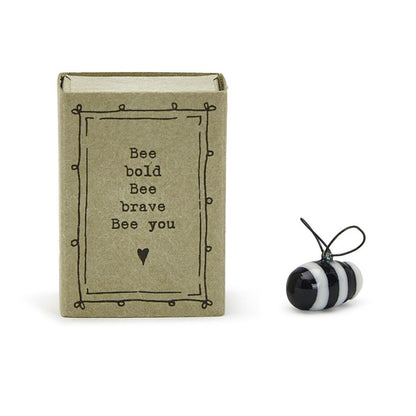 Two's Company Bee 28-Pieces Assorment Matchbox Bee In Gift Box with 4 Sayings
