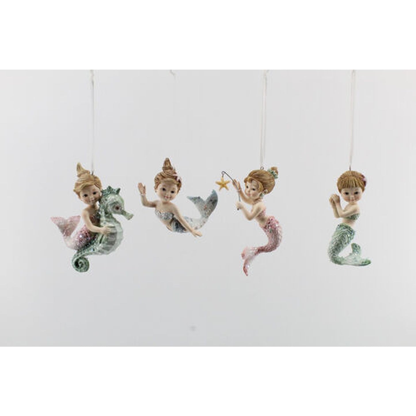 December Diamonds Santas Seaworld Set Of 4 Assortment Mermaid Girls, Multicolor