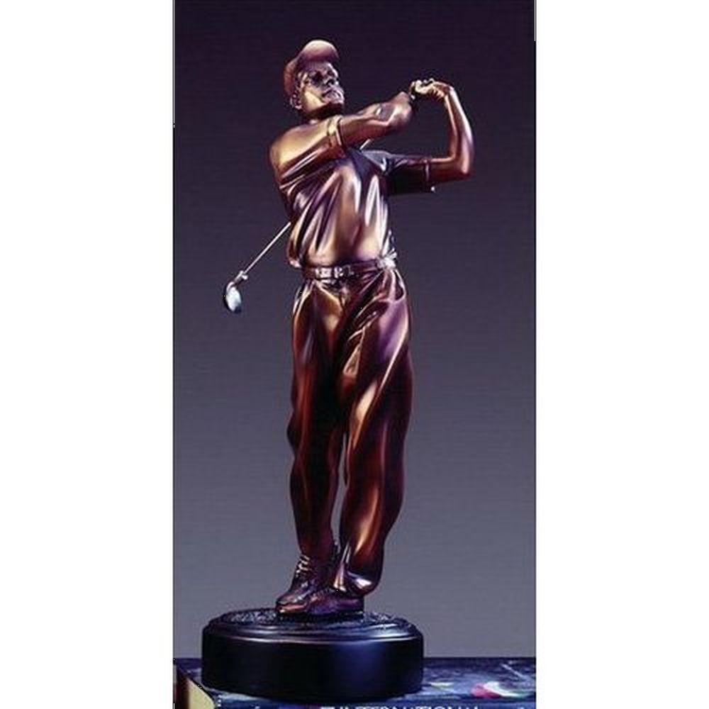 Treasure of Nature Bronze Finish Golfer Award or Trophy, 15" x 5"