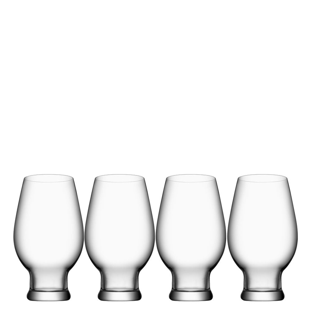 Orrefors Beer India Pale Ale 15.5 Ounce Glass, Set of 4, Clear