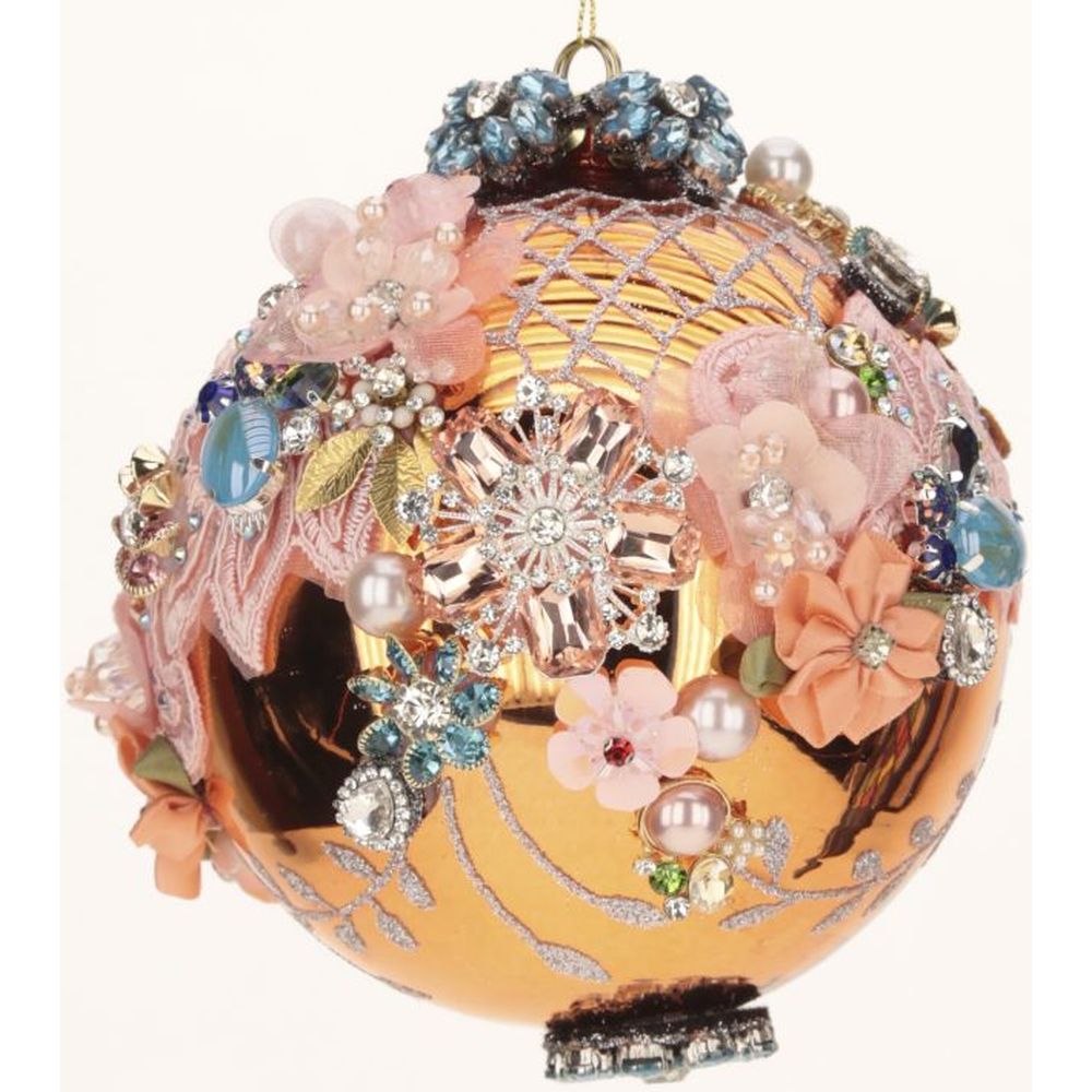 Mark Roberts Christmas 2023 King's Jewel Ball Ornament, Copper Shiny