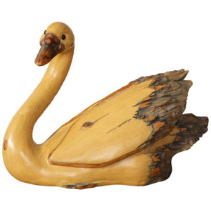 Your Heart's Delight Resin Swan Decor, 11-Inch, Tan, Brown, Resin