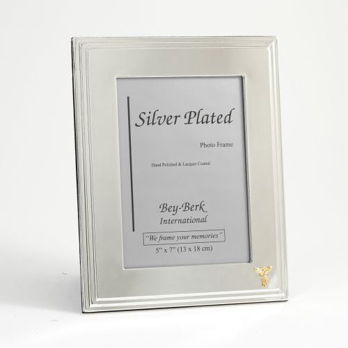 Silver Plated 5"X7" Picture Frame With Chiropractor Emblem