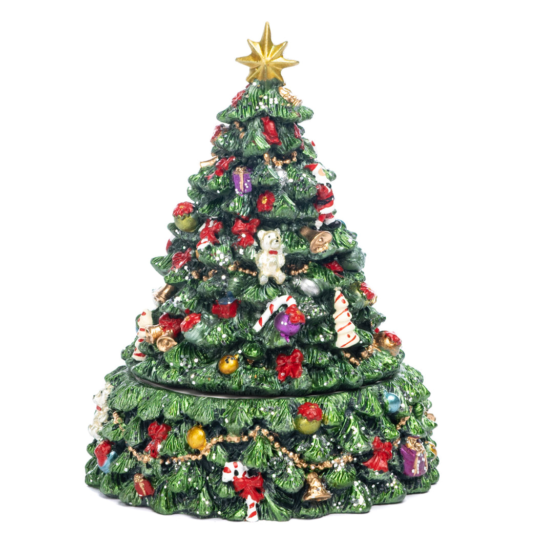 Goodwill Music Motion Decorated Christmas Tree Two-tone Green 16Cm