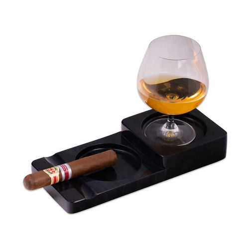 Bey Berk Liam Genuine Marble Cigar Ashtray And Coaster