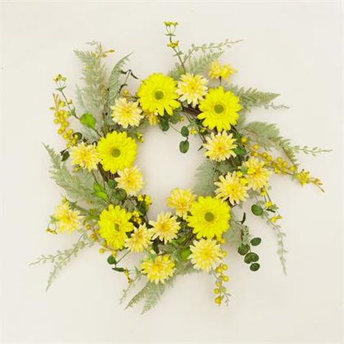Your Heart's Delight Wreath - Chrysanthemums