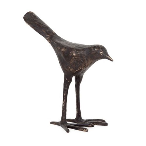 Torre & Tagus Epic Bronzed Resin Bird Sculpture - Tall, 11" x 5.5" x 11.5"