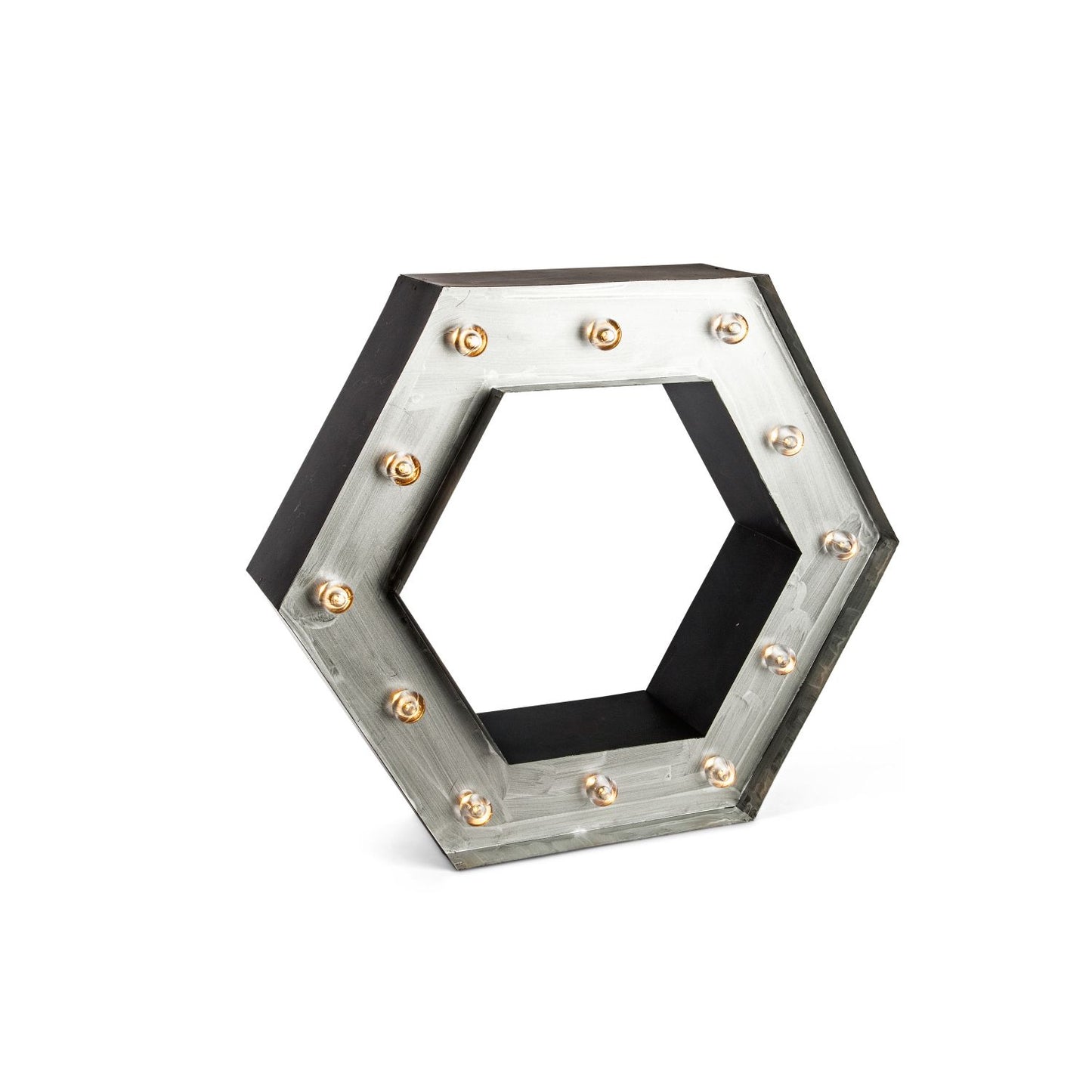 Gerson Company 20.5x4.70x18.11''Hexagon Lighted Shelf
