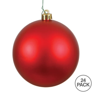 Vickerman 2.4" Red Matte Ball Ornament, 24 Per Bag.