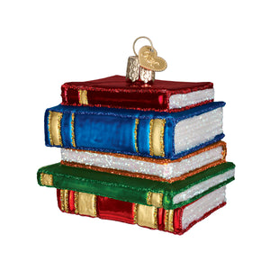 Old World Christmas Stack Of Books Ornament