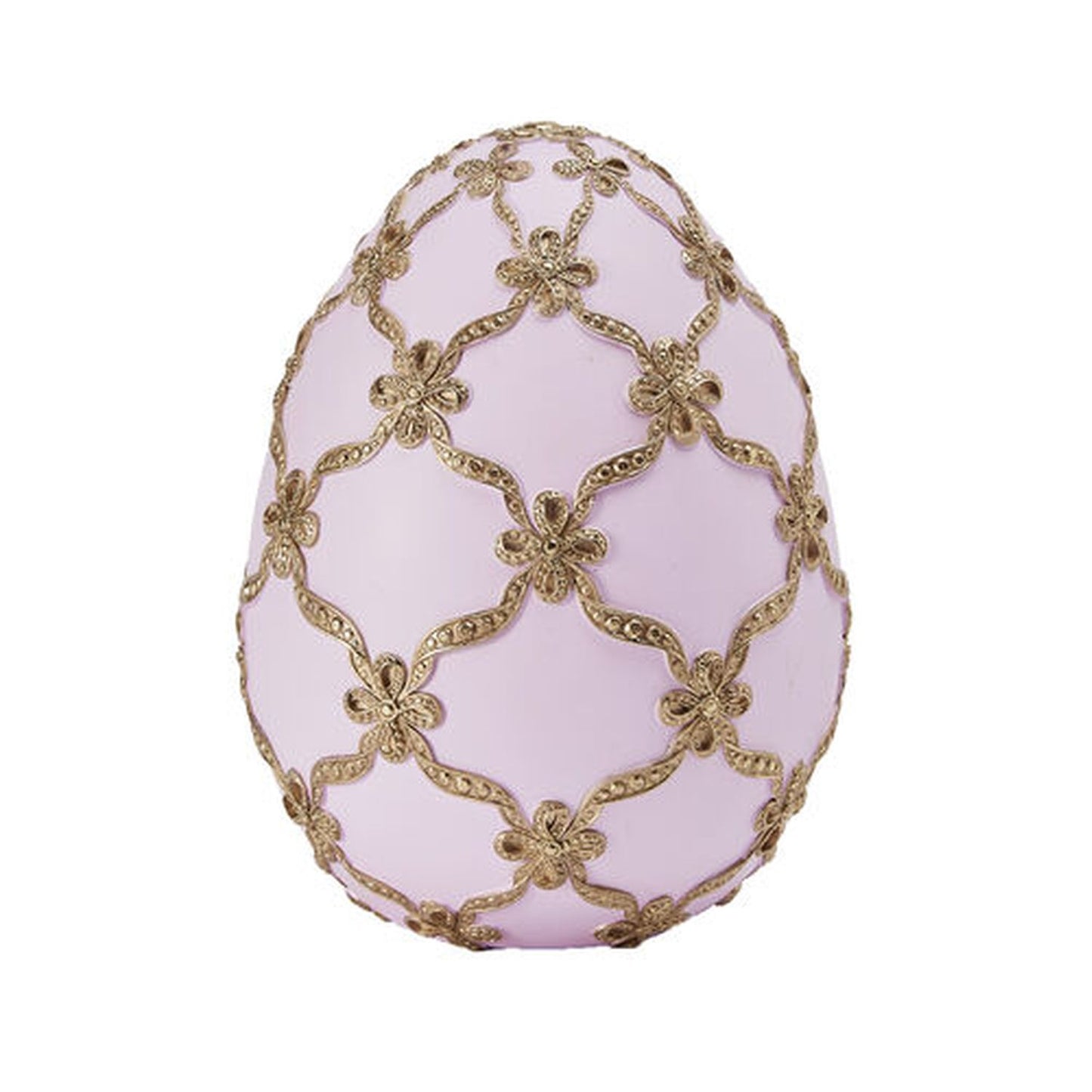 December Diamonds Spring Confections 9" Gold Ribbon Purple Egg