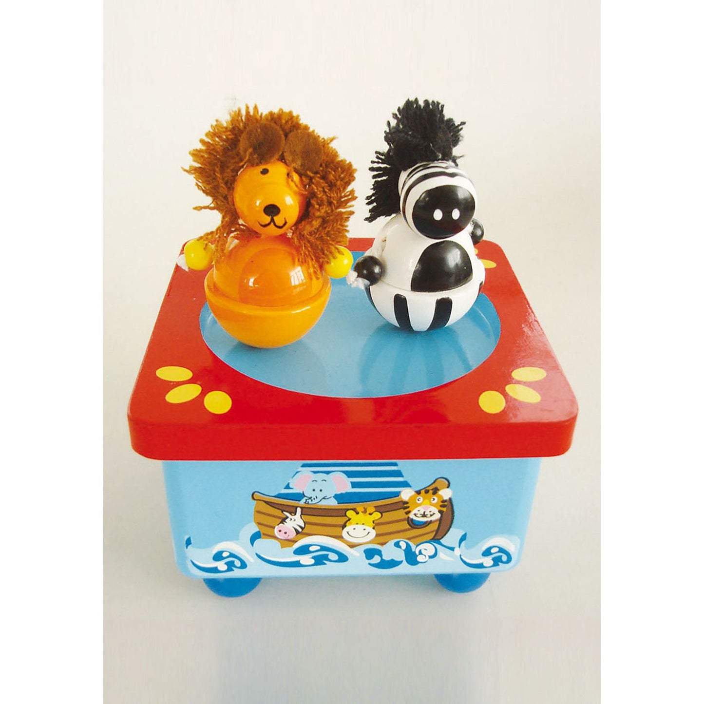 Musicbox Kingdom 3.9" Dancing Lion And Zebra Turns To A Famous Melody