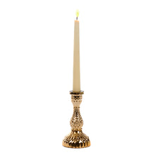 Load image into Gallery viewer, Goodwill Glass Elegant 3D Net Candleholder Two-tone Gold