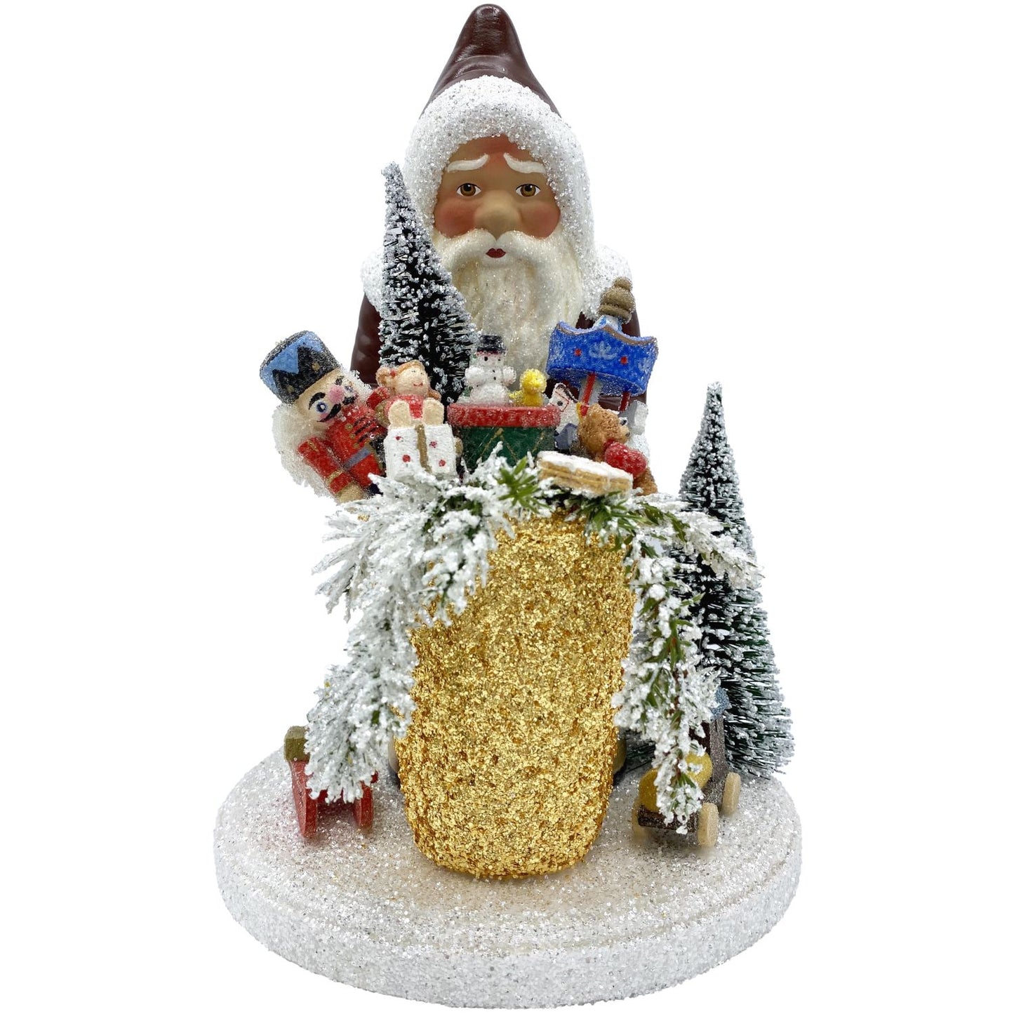 Alexander Taron Schaller Paper Mache Candy Container Santa With Gifts