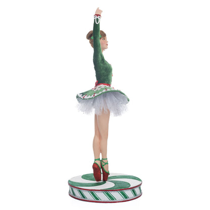 Katherine's Collection 2023 Peppermint Palace Spearmint Ballerina Figure Green Resin