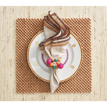 Load image into Gallery viewer, Kim Seybert Java Napkin Ring in Multicolor, Set of 4, Wood, 3&quot; x 3&quot; x 1.75&quot;