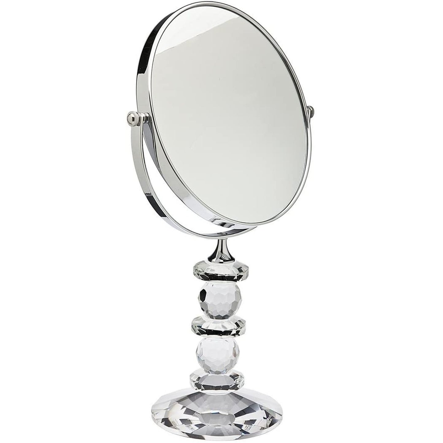 Godinger Faceted Crystal Mirror On Stand
