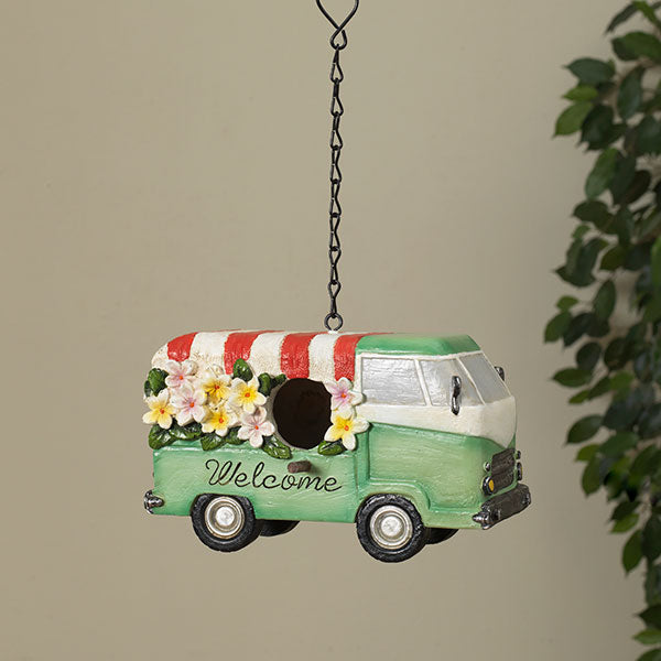 Gerson Company 8"L Resin Hanging Bus Birdhouse