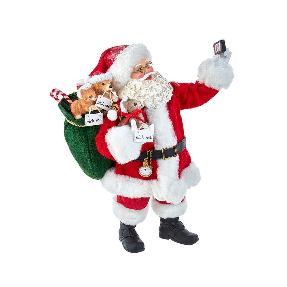 Kurt Adler 11" Fabriche Santa Taking Selfie