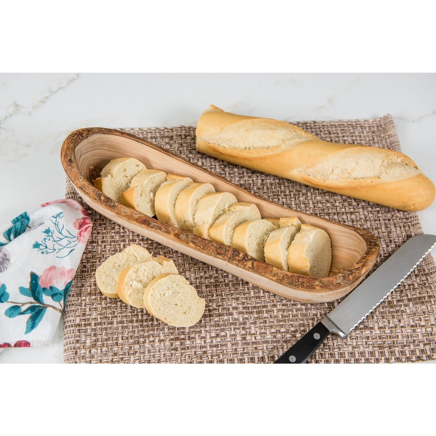 Lipper International Olive Wood Bread Basket