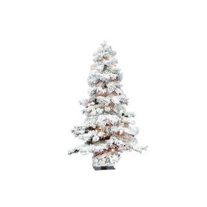 Vickerman 7' Flocked Spruce Artificial Christmas Tree With 400 Clear Lights