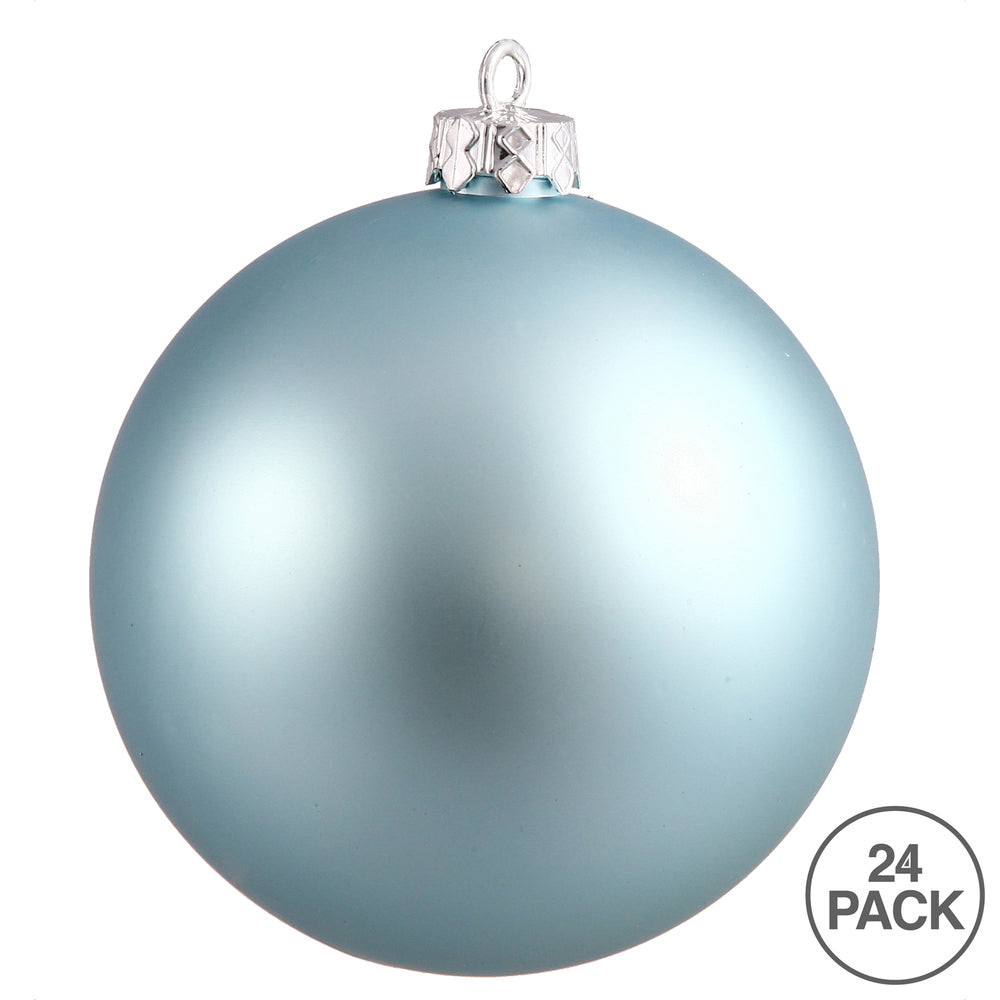 Vickerman 2.4" Baby Blue Matte Ball Ornament, 24 per Bag, Plastic