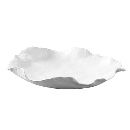 Two's Company Large White Free Form Bowl