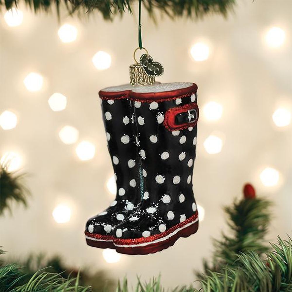 Old World Christmas Rubber Boots Ornament