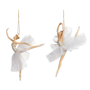 Goodwill Tulle Ballerina Princess Ornament Cream 13Cm, Set Of 2, Assortment