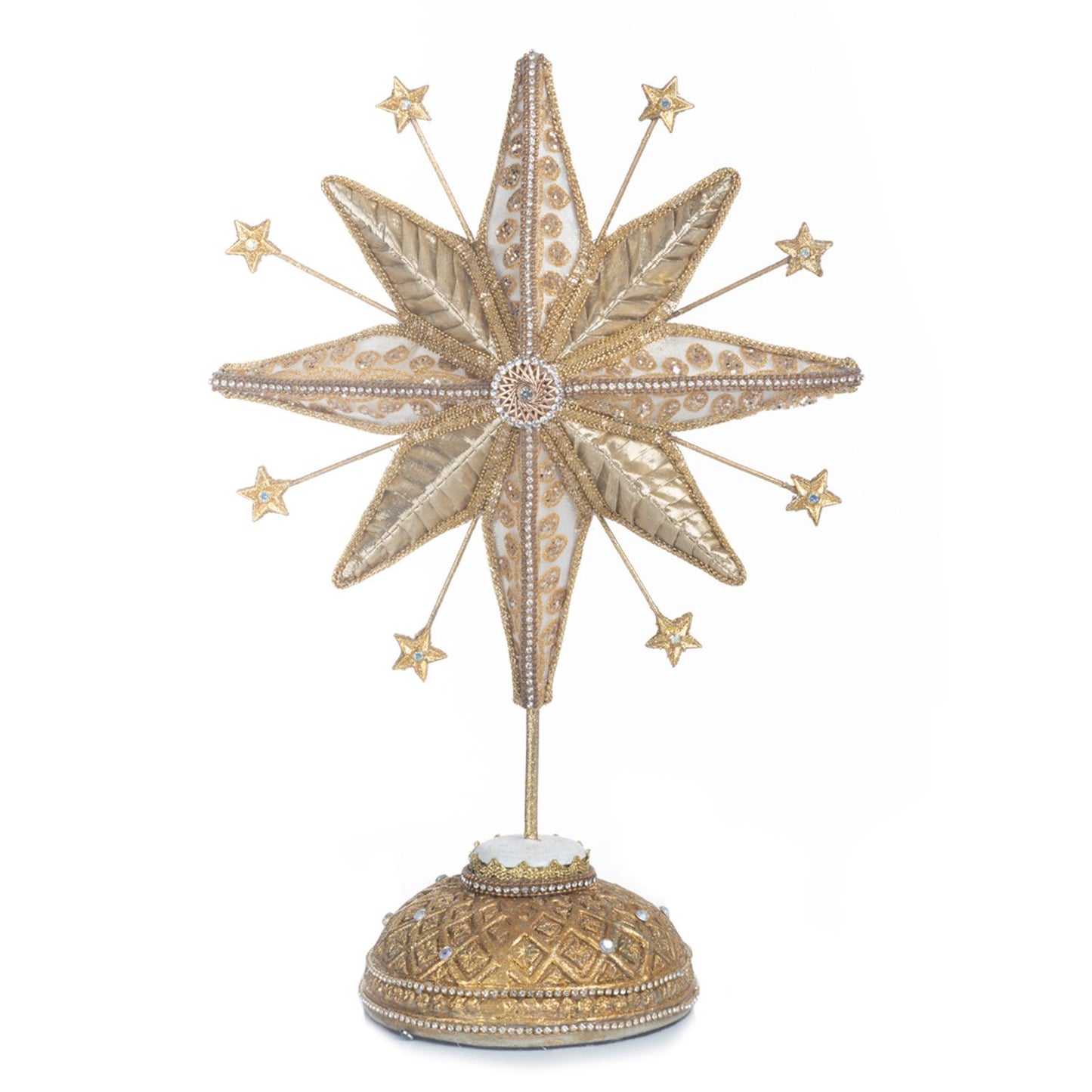 Katherine's Collection 2023 Golden Celestial Star Tabletop, 13 Inches, Gold Resin