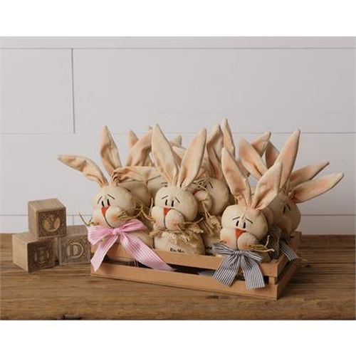 Your Heart's Delight Cheeky Bunnies in a Crate - Dream, Sunshine, Enjoy, 12 Pack